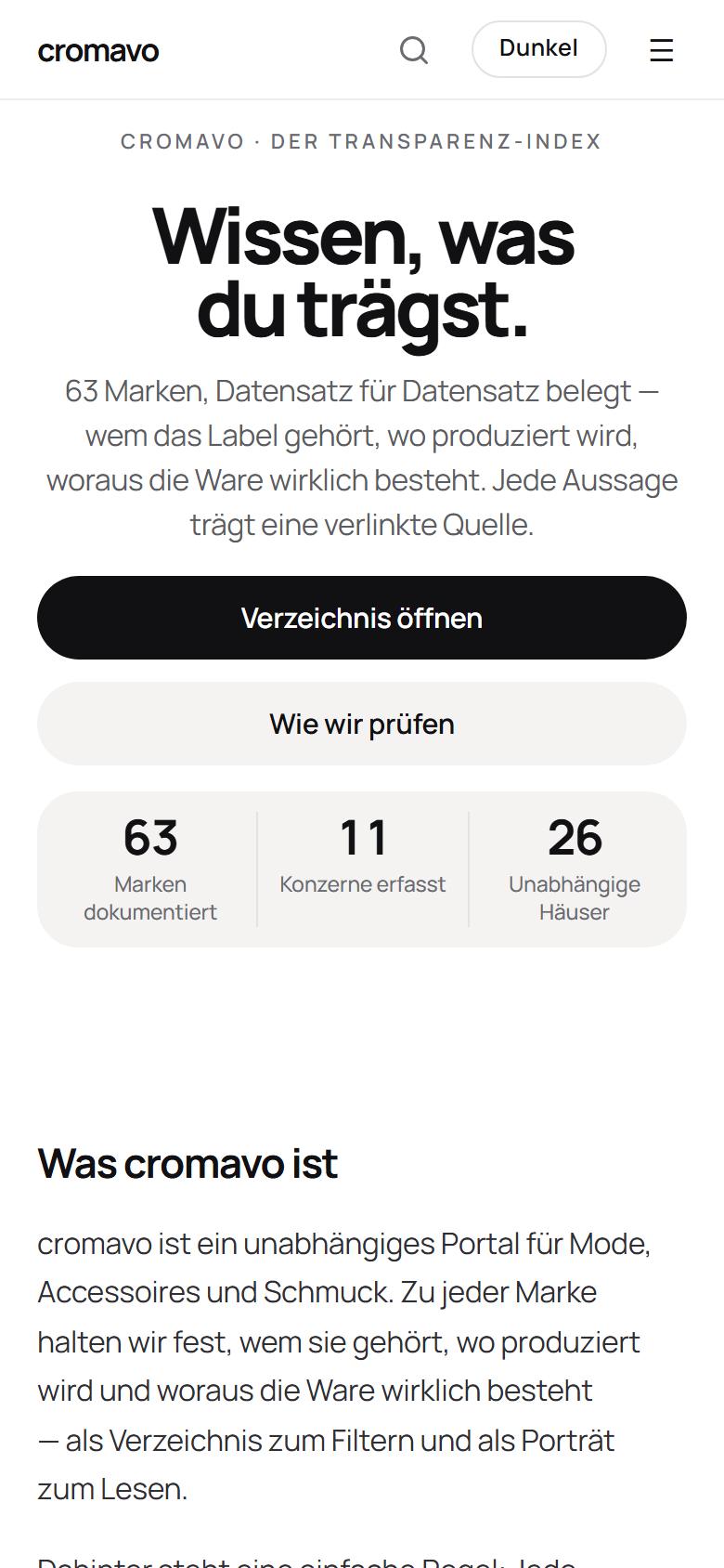 Mobile Ansicht von cromavo