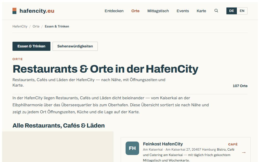 Screenshot hafencity.eu/orte