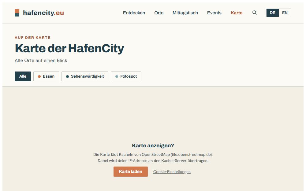 Screenshot hafencity.eu/karte