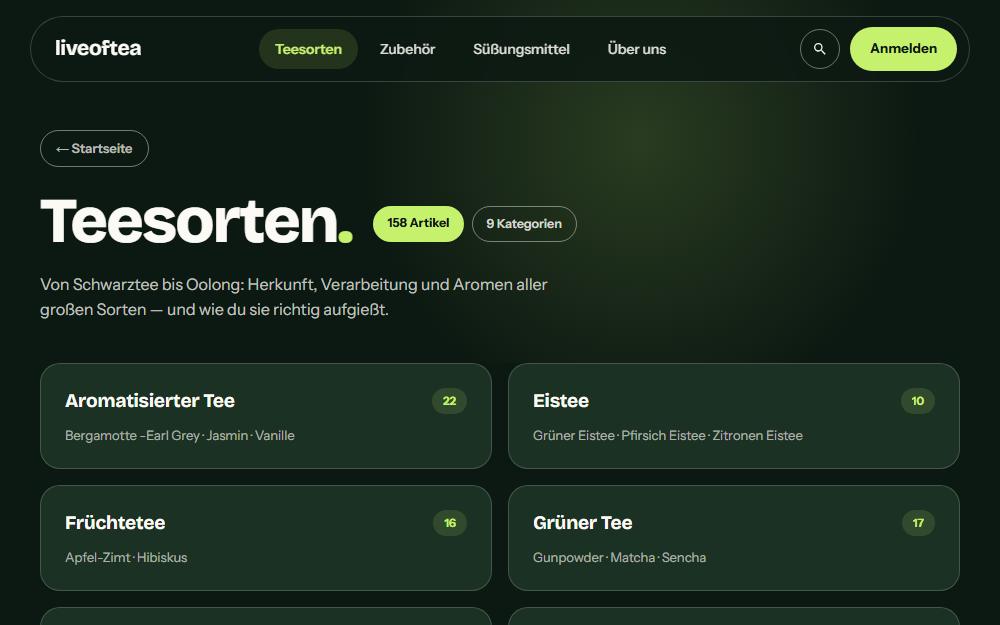 Screenshot liveoftea.com/teesorten