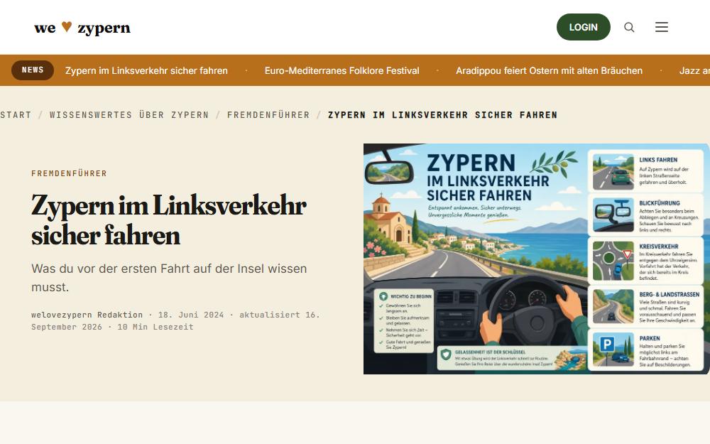 Screenshot welovezypern.de/zypern-linksverkehr-alles-was-du-wissen-musst